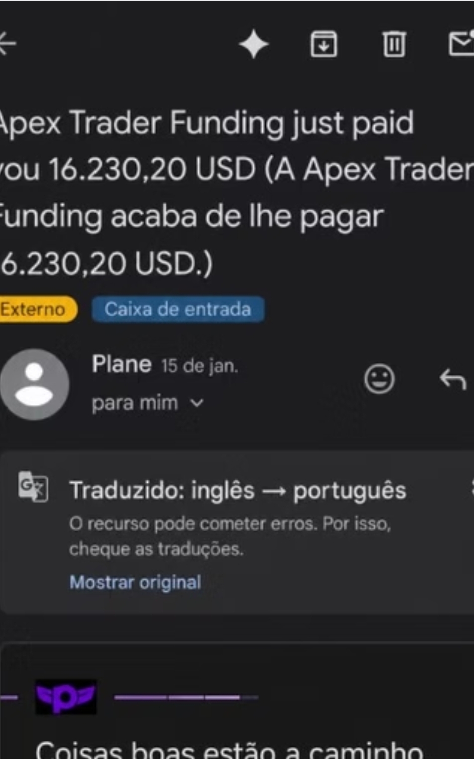 Resgate de US$ 16.230,20